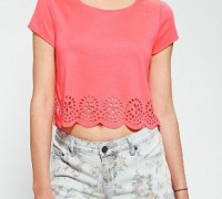 6. Pins and Needles Laser-Cut Cropped Top