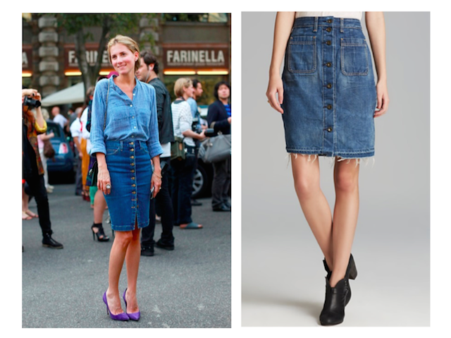j crew denim skirt